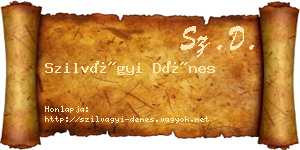 Szilvágyi Dénes névjegykártya